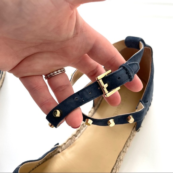 Marc Fisher Studded Suede Espadrille Sandals - Picture 6 of 9